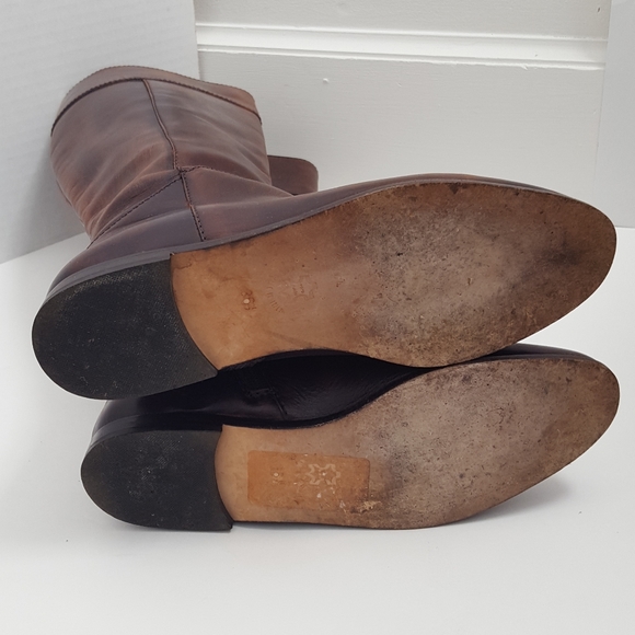 Saks Fifth Avenue brown leather riding boots 36.5 - Picture 9 of 12
